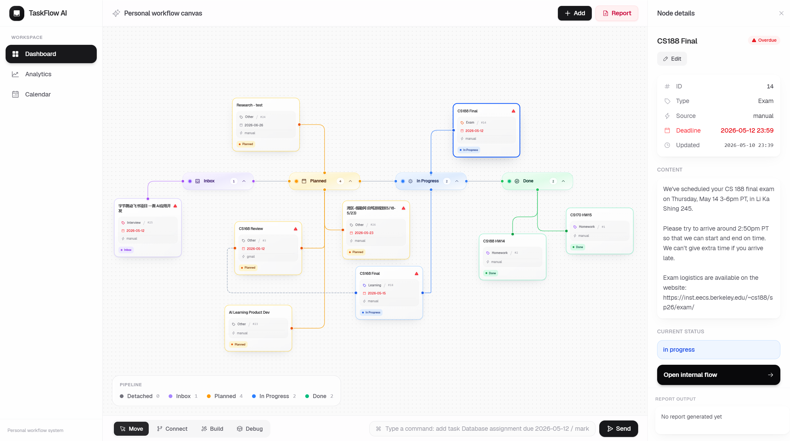 TaskFlow AI workspace preview